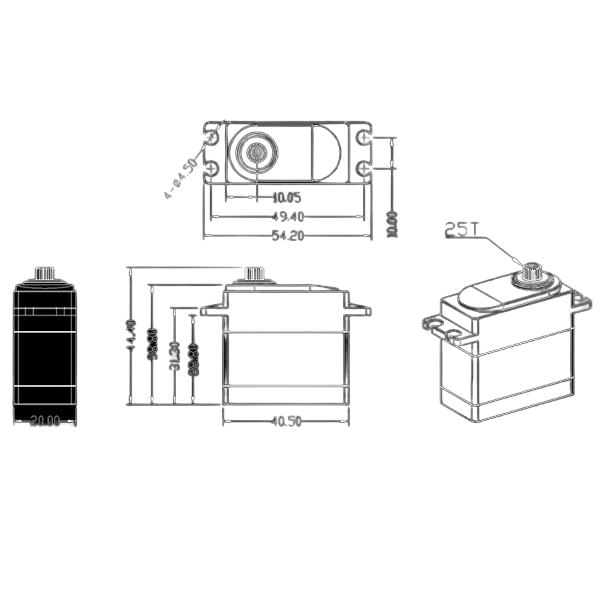 SERVO DCS 2016SP 60G/ 26KG KINGMAX Intermodel SAS